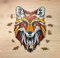 EWA Eco-Wood-Art - Fuchs L Holzkiste - Farbige Holzpuzzle für Jugendliche und Erwachsene - DIY-Bausatz, Selbstmontage, kein Kleber erforderlich - 640 Stück, Vielfarbig