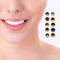 NAUZE 20 Stück 10 Farben Zahn Kristall Edelsteine Dental Bunte Kristall Zahn Schmuck Gem Decor