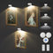 Confezione da 3 luci senza fili per quadri a batteria, con telecomando, 3 modalità di illuminazione, dimmerabili e timer, luce per display artistici, cornici, ritratti, decorazioni magnetiche da