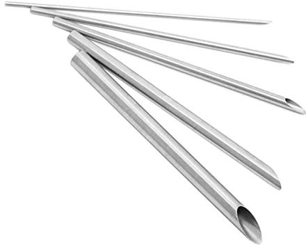 Anneome 5pcs Hole Punch Circle Cutter Circle Hole Punch Hand Sculpture Clay Hole Puncher Pottery Circle Cutter Drilling Pottery Cutter Stainless Steel Silver Circular Clay Hole Cutter