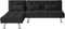 IBERA Sofá Cama Chaise Longue Noelia XS, 200x149cm - Funcionalidad y Estilo - Color Negro Terciopelo