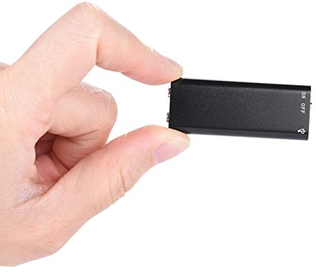 HUIOP Grabadora de Voz,8GB Mini USB Audio Digital Grabadora de Voz Dictáfono Reproductor de música MP3 Dispositivo de grabación portátil 96 Horas Archivos Grabados para conferencias Reuniones