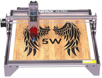 ATOMSTACK A5 Pro 40W Laser Graviermaschine, DIY Lasergravier und Schneidmaschine für Holz und Metall, 5W Ausgangsleistung, Komprimierter Punkt CNC, 410x400mm Arbeitsbereich
