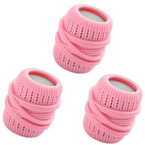 Trocknerbälle, 3 Stück Waschball für Waschmaschine Wiederverwendbare Trocknerbälle für Wäschetrockner Daunenjacken Waschkugel Trocknerball Waschball Waschmaschine Bälle für Trockner (Pink)