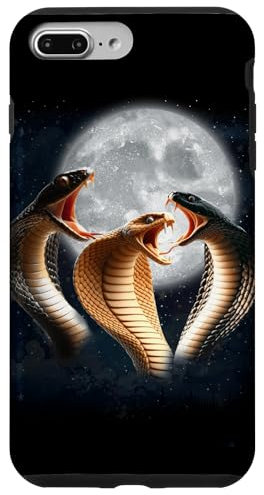 iPhone 7 Plus/8 Plus 3 King Cobra Snakes Howling At The Moon Funny Venom Snake Case