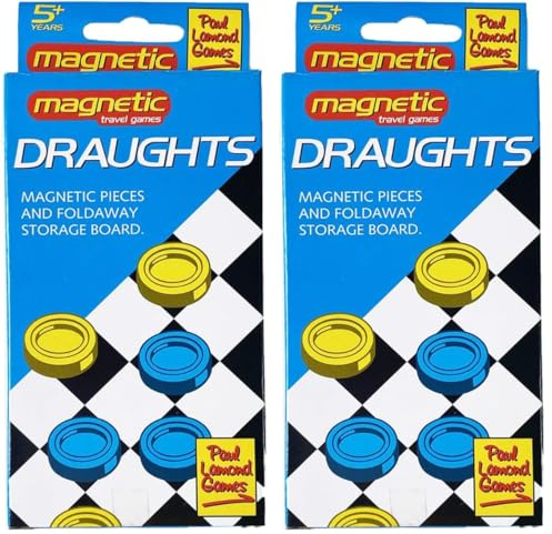 Paul Lamond Games Magnetic Travel Draughts Game (Pack of 2)
