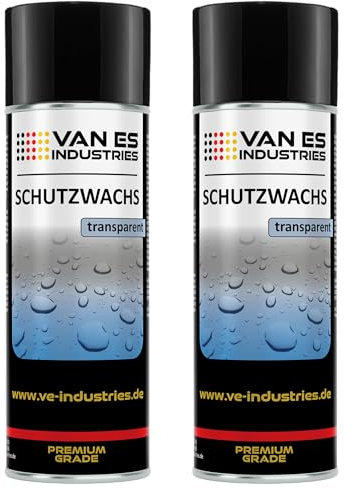 VE-INDUSTRIES Hohlraumkonservier-Spray | Schutzwachs | Wachsspray | wasserabweisend | 2x400ml, transparent