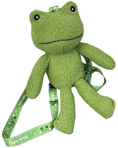 Yardenfun Kawaii Plüsch Frosch Rucksack Verstellbare Umhängetasche Für Süßes Cartoon-design Für Strand Und Partys
