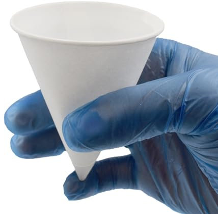 Sunrise Packaging 4oz Water Cone Cups – Biodegradable, Leakproof, White Paper Cone for Water Dispenser, Snow Cones, Ice Cream, Office, School, Hospital, Party (5000)
