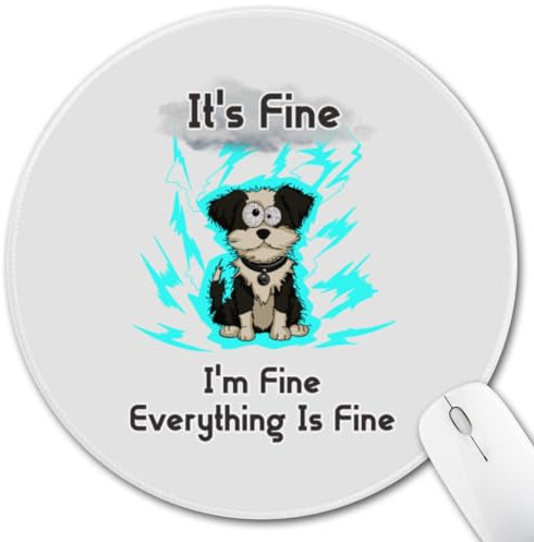 Hancynir Small Mouse Pad, Funny Dog Mousepad for Desk Accessories, Cute Mouse Pads with Non-Slip Rubber Base, Travel Mouse Mat for Laptop Gaming Computer Wireless Mouse Home Office Supplies Decor