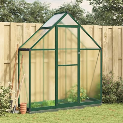 Gecheer Telaio Serra con Base,Serra da Giardino in Policarbonato,Telaio per Serra,Serra da Giardino con Telaio in Alluminio,Mini Serra,Serra per Orto,Serra da Balcone,Verde 169x58x202 cm