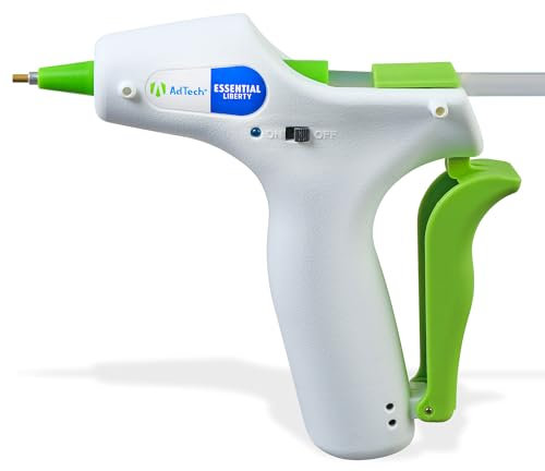 AdTech Essential Liberty Cordless 15W Mini Size Glue Gun with 10 Crystal Clear Glue Sticks, 90-Minute Use Time