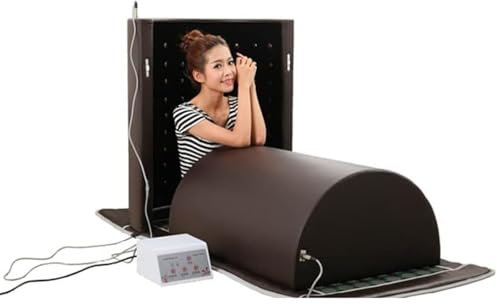 DDZJTPP Dôme De Sauna à Infrarouge Lointain, Capsule De Sauna Personnelle à Couverture Complète à 360 Degrés avec Oreiller, Sauna Professionnel Extra Large, Sauna à Domicile Spa Beauté,Brown