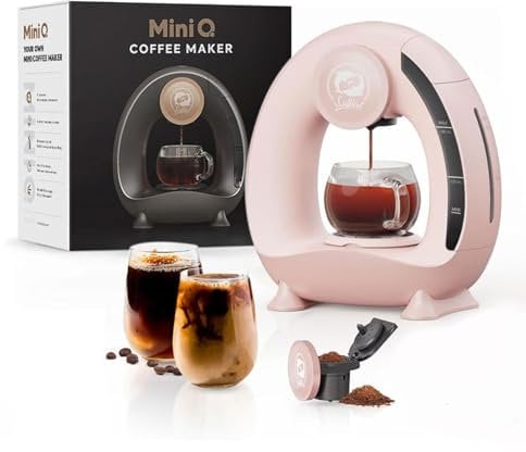HAILASRE Americano - Cafetera para café molido, cafetera de una sola porción con adaptador de filtro de café/té, cafetera de goteo (rosa)