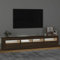 Tidyard Mobile,Porta TV,Modulare,Moderno,con Luci LED,in Trucioalto,Rovere Marrone,210x35x40 cm,Mobile Porta TV con Luci,Mobile Porta TV Soggiorno,Mobile Porta TV Soggiorno con LED