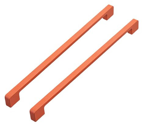 DSWZLQDXB 2 Stück Möbelgriffe Küchenschrank Schrank Türgriff Aluminiumlegierung Zugknöpfe Kommode Schubladengriff Stangengriff Küchenschrank Ziehgriffe Knauf,orange (Hole spacing 160mm)