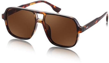 FEISEDY Retro 70er Jahre Sonnenbrille Damen Herren Vintage Square Brille mit UV400 Schutz B4158