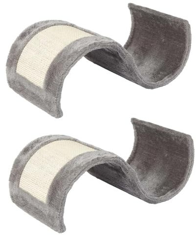 2X Katzen Kratzwelle Grau 24 × 49 × 17 cm Kratzbrett Kratzmöbel Sisalbrett