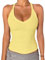Danysu Tank Top Damen BH Hemd Sexy Sommer Tops für Damen Tanktops Frauen Y2K Basic Top Mit Integriertem BH Birneneis L