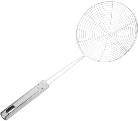 POPETPOP Schöpfsieb Aus Edelstahl Mit Feinem Netz Spinnensieb Zum Kochen Sieblöffel Für Küche Bratkelle Mit Ergonomischem Griff Nudelsieb Zum Abseihen Schaumlöffel Für Vielseitige Anwendung