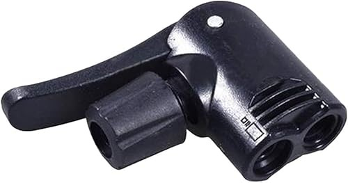 Black Pump Adapter Valve, 3 in 1 Replacement Dual Head Air Pump Adapter Valve Bicycle Bike Cycle Tyre Tube Pump Adapter,Bike Floor Pumps Accessories