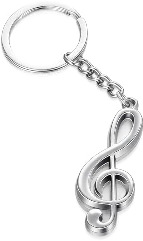 WOO LANDO Notenschlüssel Schlüsselanhänger – Violinschlüssel | für Musiker, Musikliebhaber, Chor, Orchester