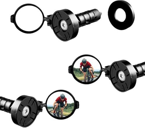 Fahrradspiegel,2 Stück Fahrrad Rückspiegel,Spiegel Fahrrad,Fahrradspiegel für Lenker,Spiegel für Lenkerende,360° Drehbar Klappbar Fahrradlenkerspiegel,für E-bike Lenker 14.8-20 mm