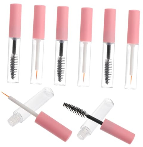 HONMEET Teiliges Leere Mascara Eyelash flaschen mit Dichtem Verschluss Nachfüllbare Wimperntusche Behälter in Rosa Auslaufsicher für Make up Aufbewahrung und Reisen