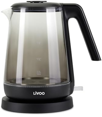 Bollitore - Livoo - Dod216n - 2200 W - 1,7 L - Vetro / Nero