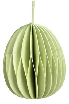 Seyila Home Honeycomp Osterei 3 er Set zum hängen - dekorativer Papier Osteranhänger in verschiedenen Größen und Farben ideal zum kombinieren, leichte Frühlings-Osterdeko, Ostern (Hellgrün, 6x6x6 cm)