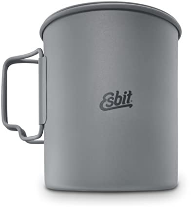 Esbit Camping Topf 750 ml - Outdoor Kochtopf aus ultraleichtem Titan - inkl. Netztasche