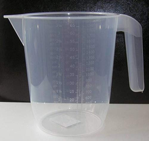 3 Litre Tall Plastic Rigid Jug - Kitchen Measuring - 5 Pints