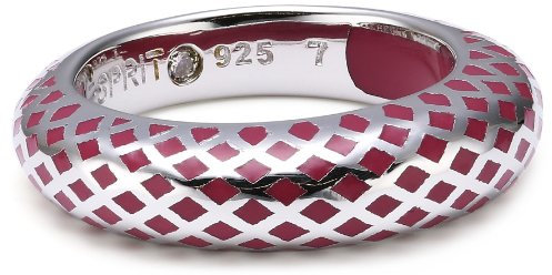 Esprit Jewels Damen-Ring Lattice red 925 Sterlingsilber 18 S.ESRG91919B180