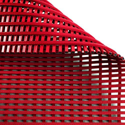 Antirutschmatte Aqua-Grip | für Nassbereiche wie Schwimmbäder und Duschen | antimikrobiell | drei Farben, viele Größen (rot, 90x800cm)