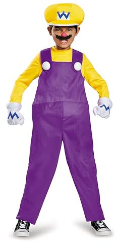 Disguise 98815K Deluxe Wario Mario Kostüm Kinder Halloween, M