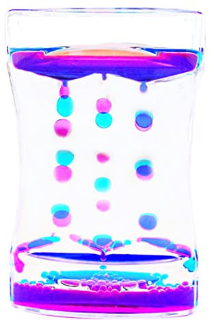 Jouet Sensoriels pour Relaxation Apaisant, Minuteur de Mouvement Liquide Lampe à Lave Colorée Fidget Toy Soulager Stress Sablier Jouet pour Enfant Adulte (C)