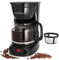 Mixpresso 12-Cup Drip Coffee Maker, Coffee Pot Machine, Borosilicate Glass Carafe, Anti-Drip System, Black Electric Coffee Maker, Clear Water Level Window Coffee Machine