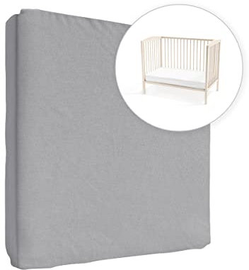 Jersey 100% Baumwolle Spannbettlaken für 160 x 70 cm Kleinkind Junior Bett Matratze (Grau)