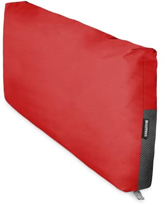 Happers Coussin Imperméable et Déhoussable pour Palette en Similicuir Rouge 120x45x20
