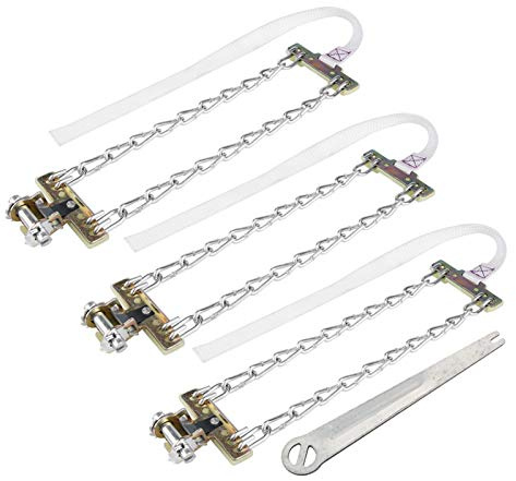 Fydun Reifen Schneekette, 3pcs Gummi Reifen Gleitschutzstahlketten Schnee Schlamm Auto Sicherheits Gummireifen Clip Onkette für Auto LKW SUV(M)