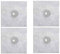 Dichtmanschette 4 x Wandmanschette 120 x 120 mm Dehnöffnung, Loch Ø 10mm Badabdichtung Dichtband Dusche G03 SE