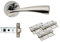 Carlisle Brass Sintra Ultimate Door Pack - Includes Pair of Handles, 3 Hinges and a 3 Latch ion Polished Chrome