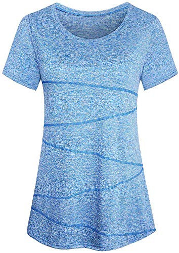 iClosam Sport Tshirt Damen Funktionsshirt Sportbekleidung Sportshirt Damen Locker Rundhals Lang Sport Activewear Top