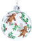 Weihnachtskugel aus Glas, 8 cm, transparent mit Lebkuchenmann