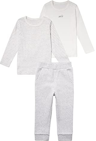 Stellou & friends Baby und Kleinkind Langarmshirt 2er Set, Hochwertige Baby-Kleidung T-Shirt Set aus 100% Bio Baumwolle, Perfekt für Herbst & Winter, Oeko-TEX 100 Zertifiziert, Unisex