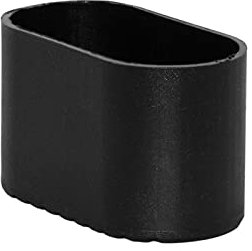 Flyshop 8 Stück Stuhlbein Bodenschoner, Nicht abfärbend, Harter PP Kunststoff, oval, länglich, Möbelfüße, Endkappen, Abdeckungen, schwarz, 25 x 50 mm (2,5 x 5,0 cm)