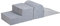 MEOWBABY 3-Bloques de Espuma - Parque Infantil 145x45cm para Niños, Terciopelo, Gris Claro
