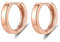 Boucles d'oreilles Femme en Argent Fin 925 Hypoallergénique Créoles Petites Plaqué Or Rose, Diamètre 8mm