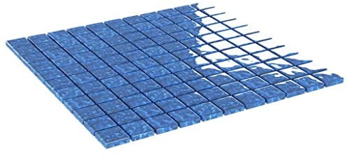 vidaXL Blue Mosaic Tiles - Handcrafted Glass Tiles for Wall Decor, Suitable for Kitchen, Bathroom, Living Room - 30x30cm, Set of 11