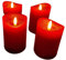 ToCi 4 x LED Kerzen Rot Ø 7,5 x 15 cm – Flammenlose Echtwachskerzen mit Timer & schwarzem Docht - LED-Stumpenkerzen für Advent, Grablicht & Tischdeko - Batteriebetrieben